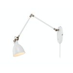 Markslöjd HOUSE Wall 1L White/Steel - MS-108249