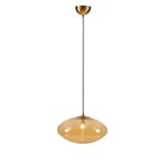 Markslöjd LOCUS Pendant 1L Amber/Brass - MS-108441