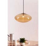 Markslöjd LOCUS Pendant 1L Amber/Brass - MS-108441
