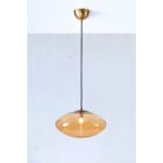 Markslöjd LOCUS Pendant 1L Amber/Brass - MS-108441