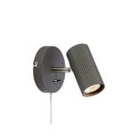 Markslöjd COSTILLA Wall 1L Dark Grey/Satin Nickel - MS-108467