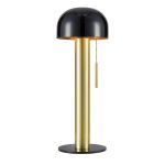 Markslöjd COSTA Table 1L Black/Brushed brass - MS-108576