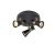 Markslöjd FOLIE Ceiling Round 3L Black/Antique Brass - MS-108626