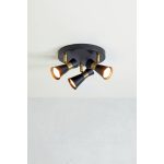 Markslöjd FOLIE Ceiling Round 3L Black/Antique Brass - MS-108626