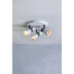 Markslöjd FOLIE Ceiling Round 3L White/Satin Nickel - MS-108628