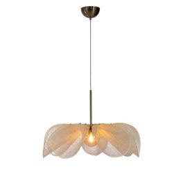   Markslöjd STYRKA Pendant 1L 75cm Beige/Antique Brass/Amber  - MS-108661