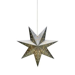   Markslöjd SOLVALLA Paperstar pendant 45 Silver  E14 E14 1x25W paper 45x45cm