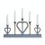 Markslöjd MELISSA Candlestick 5L Grey/Antique
