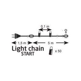 Markslöjd CHRISSLINE Microlight Light chain 50L Start  50