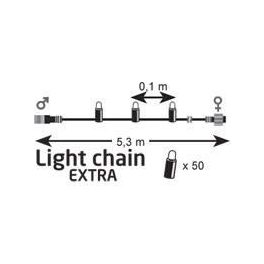   Markslöjd CHRISSLINE Microlight  Light chain 50L Extra  50 akryl