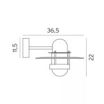 NORLYS BERGEN 270 HOT-DIP GALVANIZING E27 LED 9W ON ARM DOWN