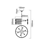 ORLICKI Intero S Gold 6xE14 max 12W LED 230V - OR-OR80452