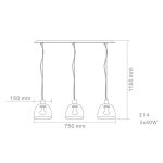 ORLICKI Porto III 3xE14 max 12W LED 230V - OR-OR80759