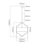 ORLICKI Stesso Old Gold M 4xE27 max 15W LED 230V - OR-OR80933