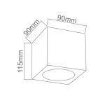 ORLICKI Cubo Nero 1xGU10 max 8W LED 230V - OR-OR81046