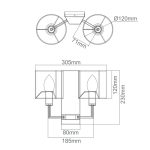 ORLICKI Casa Parette Old Gold 2xE14 max 8W LED 230V - OR-OR81503
