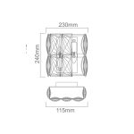 ORLICKI Intero Parette Gold 2xE14 max 12W LED 230V - OR-OR81596