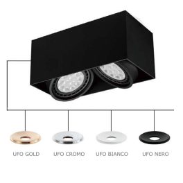   ORLICKI Cardi II Nero / Ufo Gold 2xGU10 max 8W LED 230V - OR-OR82050