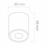 ORLICKI Rullo Nero IP44 1xGU10 max 8W LED 230V - OR-OR82463