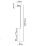 ORLICKI Slimi S Nero Track / Gold 1xG9 max 3,5W LED 230V - OR-OR83101