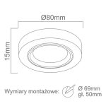 ORLICKI Acido Mobile 1xGU10 max 8W LED 230V - OR-OR83217