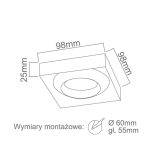 ORLICKI Astro Claro 1xGU10 max 8W LED 230V - OR-OR83248