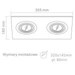 ORLICKI Faro II Aluminio 2xES111 GU10 max 17W 230V - OR-OR83408