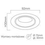 ORLICKI Foro Nero 1xGU10 max 8W LED 230V - OR-OR83545