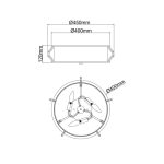 ORLICKI Pirelo PL Cromo 3xE14 Max 12W LED 230V - OR-OR84399