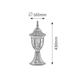 Rábalux Milano kült talp43cmE27 60W a.ar IP43