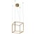 VIOKEF Pendant Light L:400x400 Gold Cube - VIO-4207100