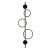 Viokef JOCCO black wall lamp