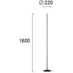 Viokef SPEED black indoor floor lamp