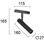 VIOKEF Spot track Black 4,5W Magnetic - VIO-4281800
