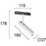 VIOKEF Spot track Black 4,5W For CurvyTrack Rail Magnetic - VIO-4281900