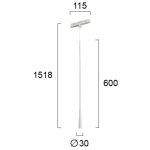 VIOKEF Pendant track White 6W Magnetic - VIO-4282301