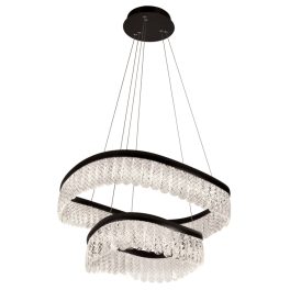 Viokef CRYSTAL black chandelier